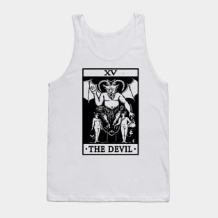 VINTAGE TAROT CARD T SHIRT, THE DEVIL CARD, OCCULT, TAROT Tank Top